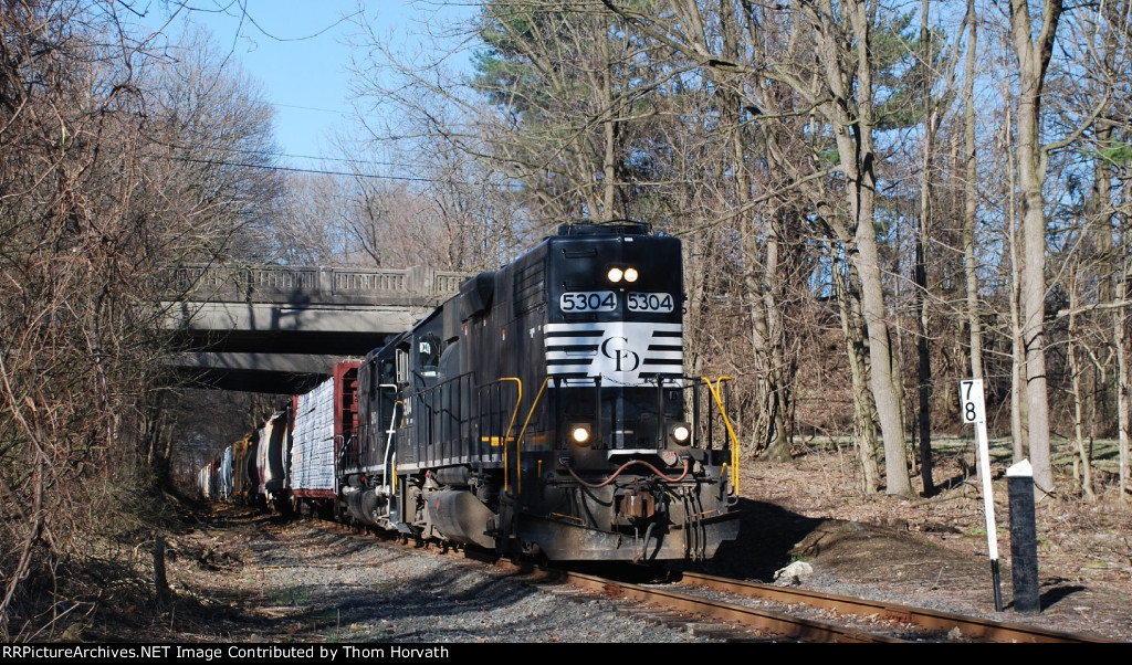 RP1 heads east past Washington Secondary MP 78